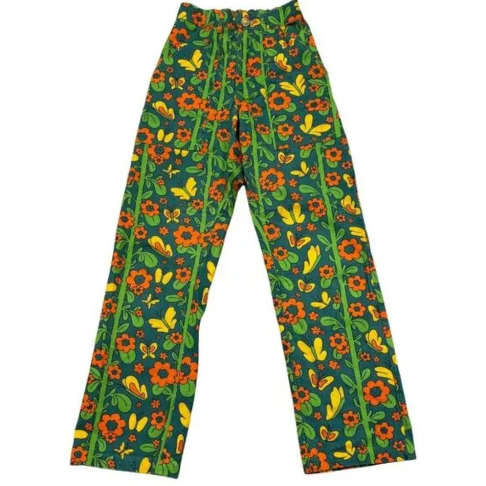 Out of Print Big Bud Press Butterfly Floral Western Pants PLUS Matching Tote Bag